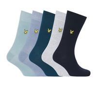 Lyle & Scott Mens And 5 Pack of Plain Core Socks in Blue Cotton - Size UK 7-11