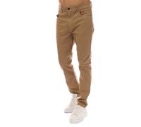 Lyle & Scott Mens And 5 Pocket Chinos in Brown Cotton - Size Medium