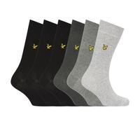 Lyle & Scott Mens And 6 Pack of Basic Dress Socks in Blue Polycotton - Size UK 7-11
