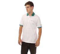 Lyle & Scott Mens And Embroidered Tipped Polo Shirt in White Cotton - Size Medium