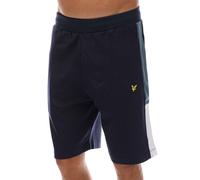 Lyle & Scott Mens And Fly Fleece Colour Block Shorts in Navy Viscose - Size Medium