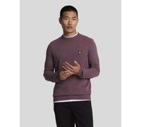 Lyle & Scott Mens And Lambswool Blend Crew Neck Jumper in Purple - Size Small