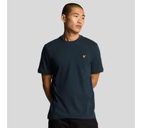 Lyle & Scott Mens And Ottoman Tipped T-Shirt in Navy Cotton - Size Medium