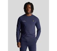 Lyle & Scott Mens and Plain Long Sleeve T-Shirt Co-Ordinates Print in navy Cotton - Size X-Small