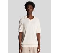 Lyle & Scott Mens And Seam Tipped Knitted Polo Shirt in White viscose - Size X-Large