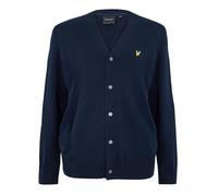 Lyle & Scott Mens And V-Neck Long Sleeve Sweater in Dark Navy - Size Medium