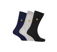 Lyle & Scott Men's Angus Plain Socks, Multicolour (Grey Marl/Peacot/Black 5000), One size (Manufacturer Size:7-11)