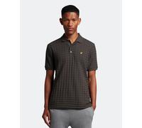 Lyle & Scott Mens Argyle Polo Shirt in Grey Cotton - Size X-Small
