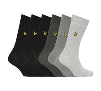 Lyle & Scott Mens Basic Dress Socks (Pack of 6) / 7 UK-11 UK Multicoloured GT696