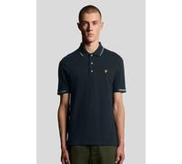 Lyle & Scott Men's Birdseye Tipped Polo Shirt Dark Navy/ Ash Lilac in Dark Navy | Size: Large Lyle & Scott Dark Navy L