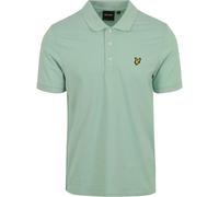 Lyle & Scott Mens Brand Chest Logo Turquoise Shadow Polo Shirt - Green Cotton - Size Large