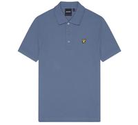 Lyle & Scott Mens Branded Chest Logo Mist Blue Polo Shirt - Size Large