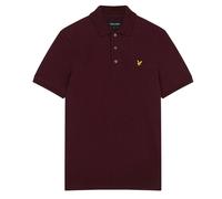 Lyle & Scott Mens Branded Chest Logo Weavers Claret Burgundy Polo Shirt - Red - Size X-Large