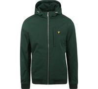 Lyle & Scott Mens Branded Logo Dark Green Hooded Softshell Jacket - Size Small