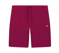 Lyle & Scott Mens Branded Logo Rich Burgundy Sweat Shorts Cotton - Size X-Large