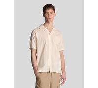 Lyle & Scott Mens Broderie Resort Shirt - Beige Cotton - Size 2XL
