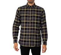 Lyle & Scott Men's Check Flannel Shirt, Black, XL