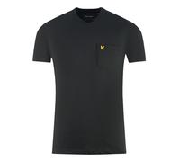 Lyle & Scott Mens Chest Pocket Brand Logo Black T-Shirt - Size Small