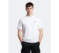 Lyle & Scott Mens Chunky Slub T-Shirt in White Cotton - Size Medium