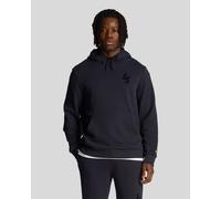 Lyle & Scott Mens Club Emblem Hoodie in Dark Navy Cotton - Size 2XL