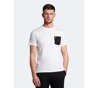 Lyle & Scott Mens Contrast Pocket T-Shirt in Multicolour - White Cotton - Size X-Large