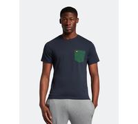 Lyle & Scott Mens Contrast Pocket T-Shirt in Navy Cotton - Size X-Small