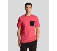 Lyle & Scott Contrast Pocket T-Shirt Electric Pink/Dark Navy XL