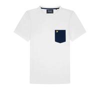 Lyle & Scott Mens Contrast Pocket T-Shirt - White/Navy - XS - White/Navy