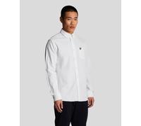 Lyle & Scott Mens Cotton Linen Button Down Shirt in White Leather - Size Small