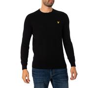 Lyle and Scott Men Crew Neck Cotton Merino Jumper - M Jet Black