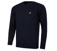 Lyle & Scott Mens Cotton Merino Crew Neck Sweater - Dark Navy - L