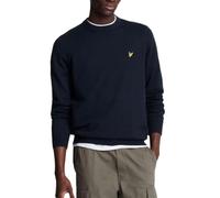 Lyle & Scott Mens Cotton Merino Crew Neck Sweater - Dark Navy - L