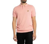 Cotton Short Sleeve Knitted Polo Shirt Pink Grapefruit XXL