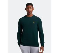 Lyle & Scott Mens Crew Neck Lambswool Jumper in Green - Size Medium