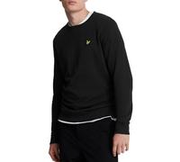 Lyle & Scott Mens Crew Neck Long-Sleeved Sweatshirt (4XL) (Jet Black)