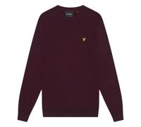 Lyle & Scott Mens Crew Neck Rich Burgundy Pull Over Jumper - Red - Size Small