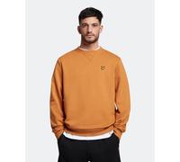 Lyle & Scott Mens Crew Neck Sweatshirt in Orange Cotton - Size Small