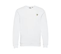 Lyle & Scott Mens Crew Neck Sweatshirt in White Cotton - Size Medium