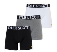 Lyle & Scott Mens Daniel 3 Pack Trunks Black/White/Grey M
