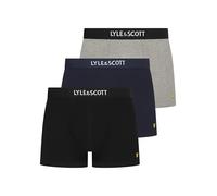 Lyle & Scott Mens Devon 3 Pack Boxers Black/grey/blue M