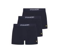 Lyle & Scott Men's 3 Pairs of Devon Cotton Trunk Boxer Shorts Multipack (L, Regular, Peacoat)