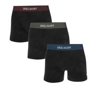Lyle & Scott Mens Devon Boxer Shorts (Pack of 3) (S) (Black)