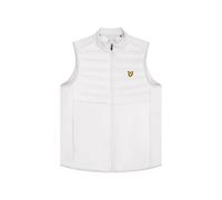 Lyle & Scott Men's Double Baffle Hybrid Gilet in Light Beige | Size: Medium Lyle & Scott Light Beige M