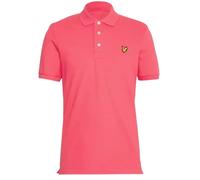 Lyle & Scott Mens Electric Pink Plain Polo Shirt Cotton - Size Medium
