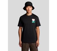 Lyle & Scott Mens Embroidered Graphic Crew Neck T-Shirt - Black - Size 2XL