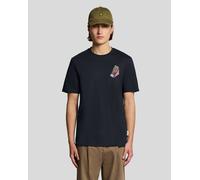 Lyle & Scott Mens Embroidered Graphic Crew Neck T-Shirt - Navy - Size X-Large