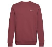 Lyle & Scott Mens Embroidered Logo Fletcher Burgundy Sweatshirt Cotton - Size Large