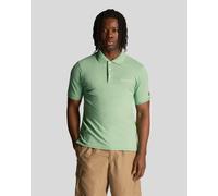 Lyle & Scott Mens Embroidered Polo Shirt in Green Cotton - Size Medium