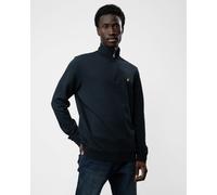 Lyle & Scott Mens Embroidered Quarter Zip Sweatshirt - Dark Navy Cotton - Size X-Large