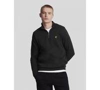 Lyle & Scott Mens Embroidered Quarter Zip Sweatshirt - Z865 Jet Black